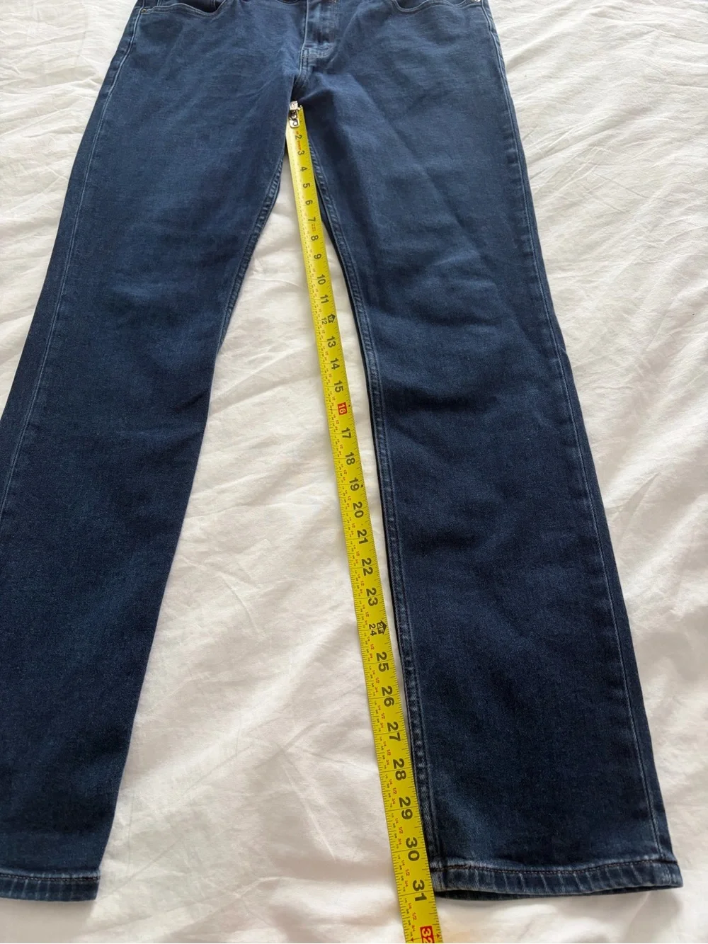 PAIGE Men's Lennox Slim Fit Straight Leg Jeans in Dark Blue Wash Waist 34